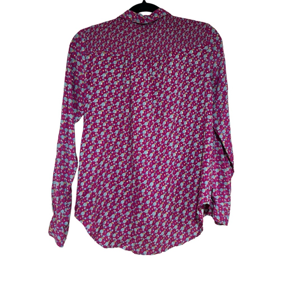 Maeve Patterned Collared Button Down Top Sz 8 - image 2